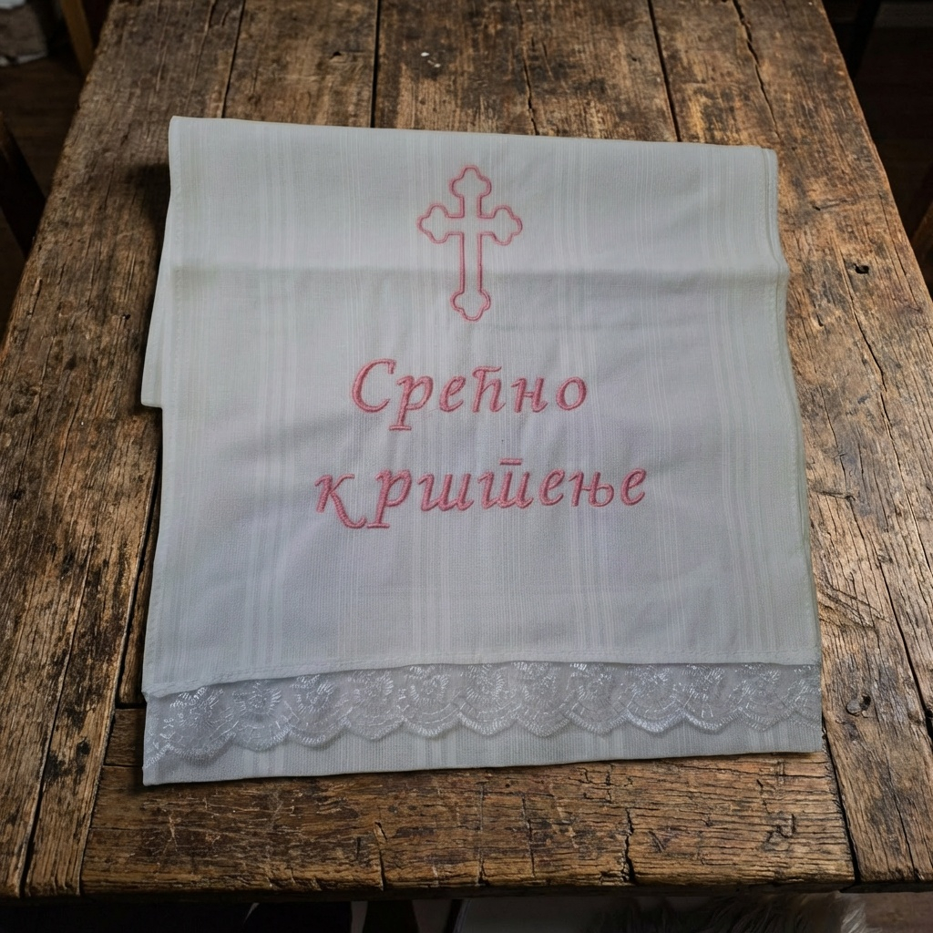 Platno za krstenje S181-6-ROZA