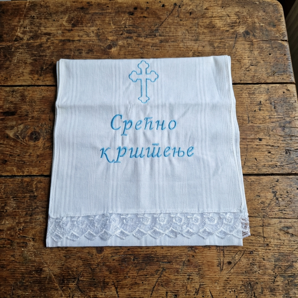 Platno za krstenje S181-5 PLAVI