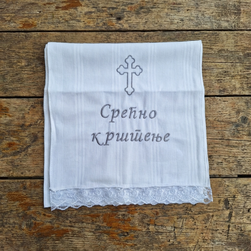 Platno za krstenje S181-7 srebrni